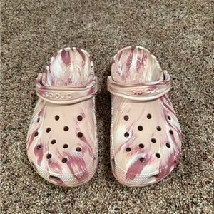 Pink Tie-Dye Crocs